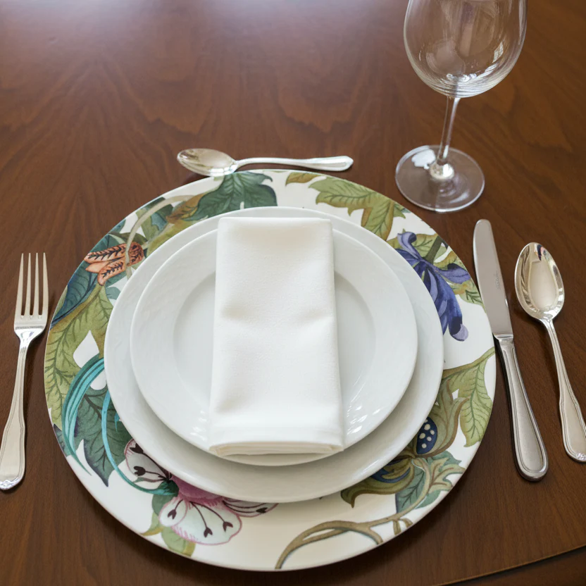 Floral Round Placemat & Coasters - Image 6